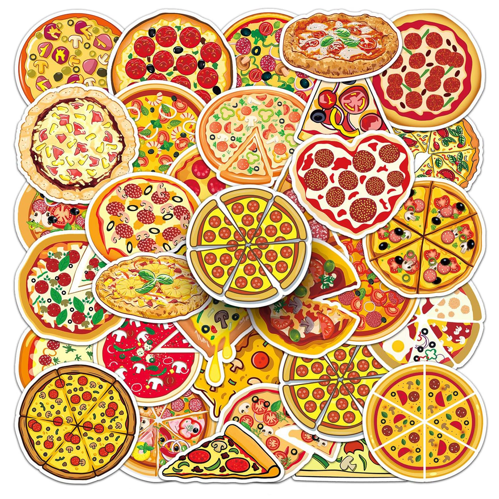 Amazon.co.jp: PIZZA ピザ ステッカー 50枚セット PVC 防水 シール